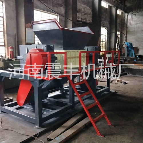 双轴撕碎机箱体 唢钢铝板铝条粉碎机木材橡胶破碎机 小型金属破震丰机械厂推荐图片大全