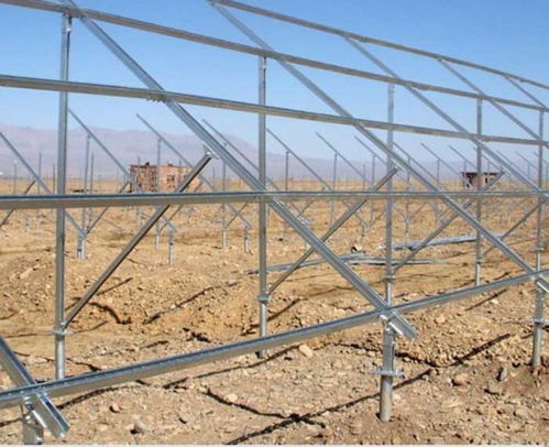 镀锌光伏支架规格 冠铁金属制品工程案例 江苏镀锌光伏支架